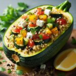 Abobrinha Recheada com Quinoa e Vegetais: Um Prato Vibrante e Nutritivo